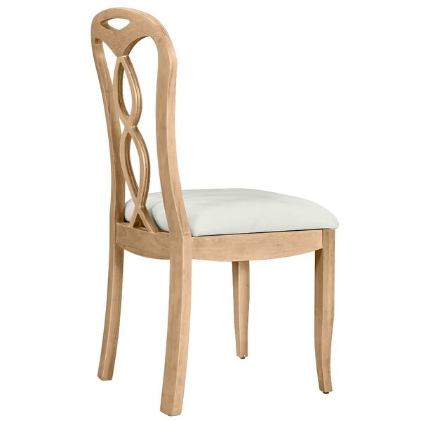 Trestle Dining Table Set with Upholstered Dining Chairs,Smooth Backs