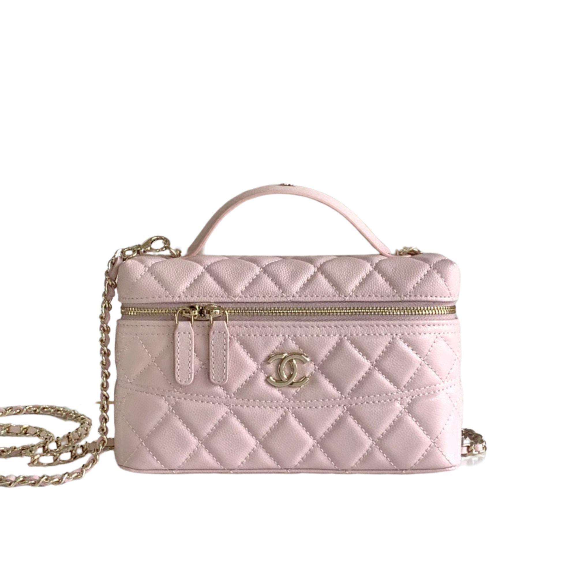 Chanel 25C Vanity Case Pink 20cm