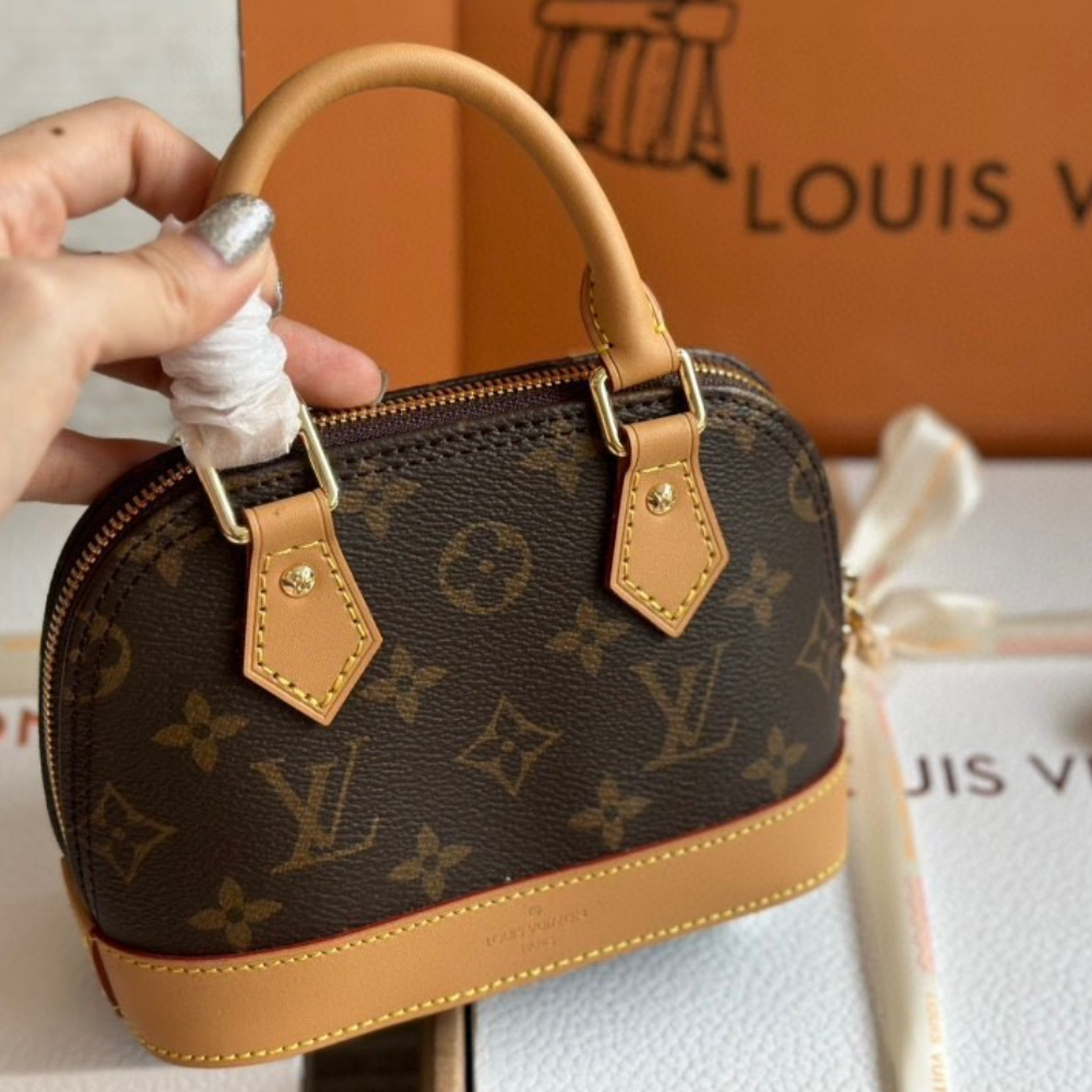 Louis Vuitton Nano Alma Monogram Brown 7.9 Inches M82717