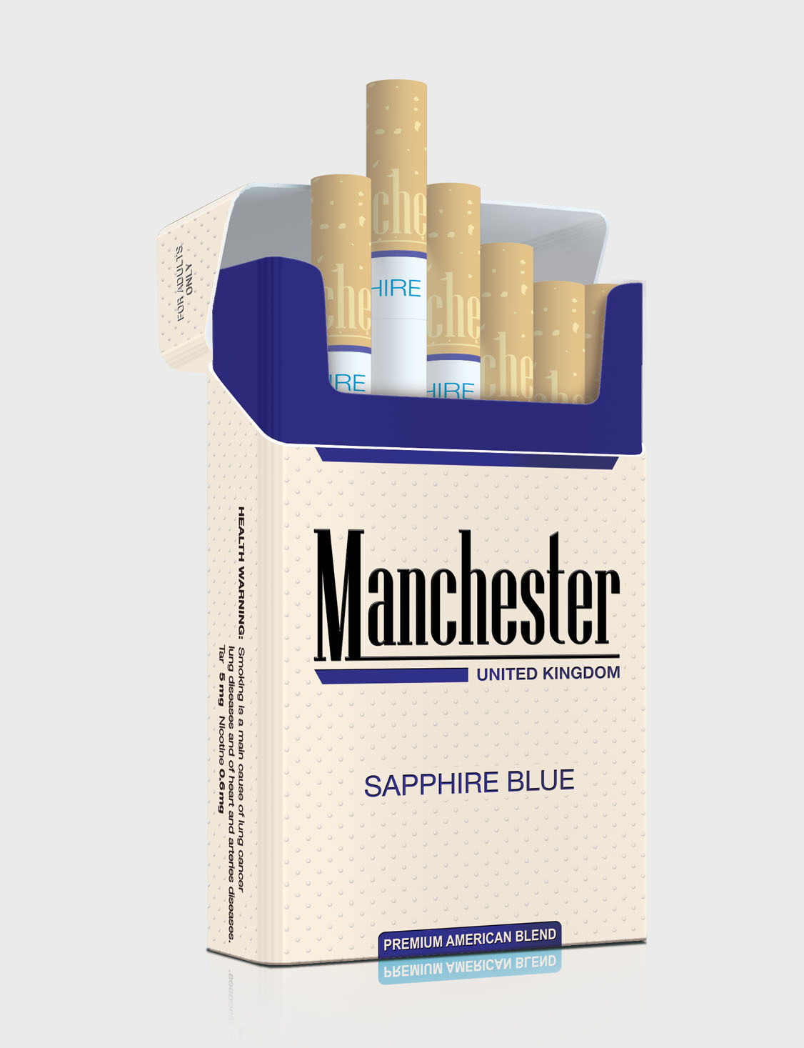 Manchester Sapphire Blue 20s Cigarettes x 10 Packs /1 Carton