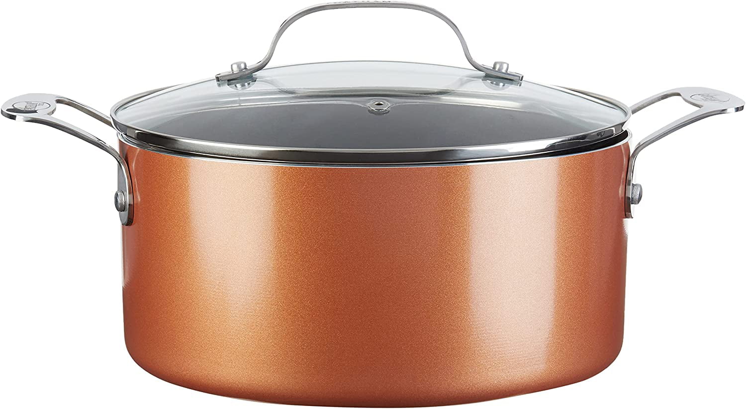 Gotham Steel Nonstick 5 Quart Stock Pot with Lid, Ultra Durable Mineral and Diamond Triple Coated Surface