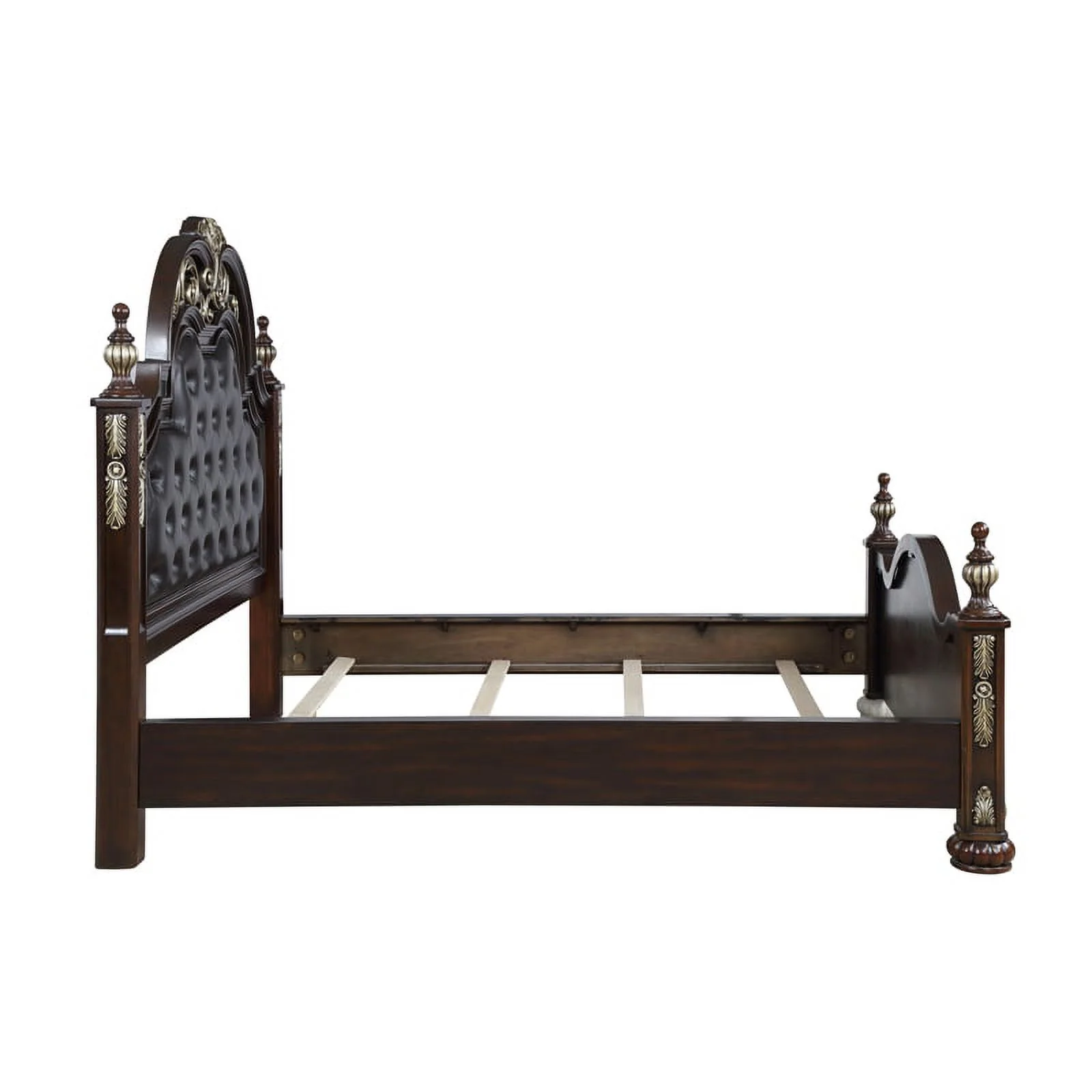 New Classic Furniture Maximus Contemporary Solid Wood 5/0 Q Bed in Brown