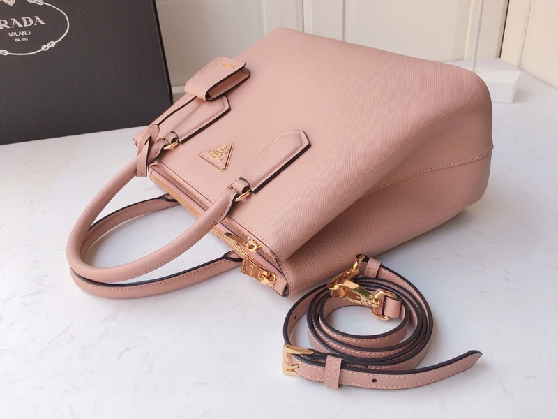 Prada Large Galleria Saffiano Leather Bag In Cameo