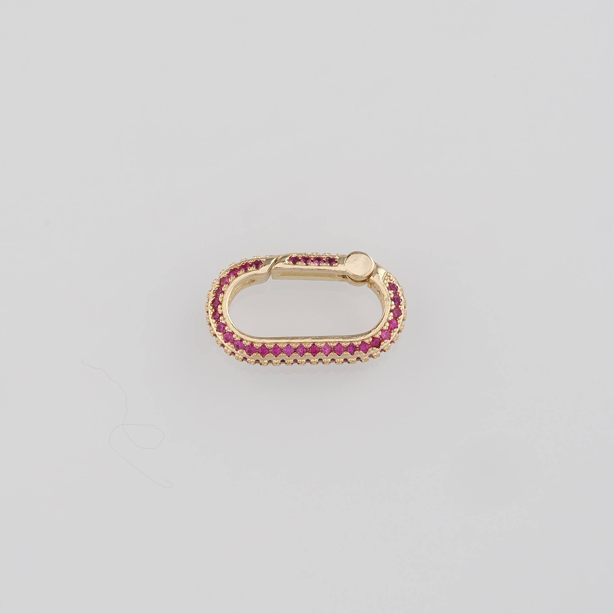 18K Gold Filled Oval Spring Clasp,Push Gate Buckle Bracelet Necklace for DIY Jewelry Finding Necklace Bracelet