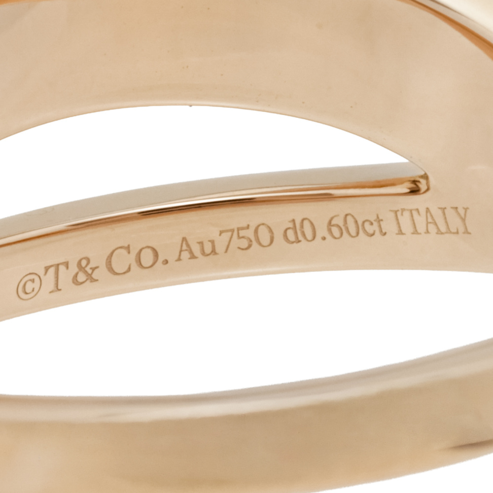 Tiffany & Co. Atlas Ring 18K Rose Gold Diamond