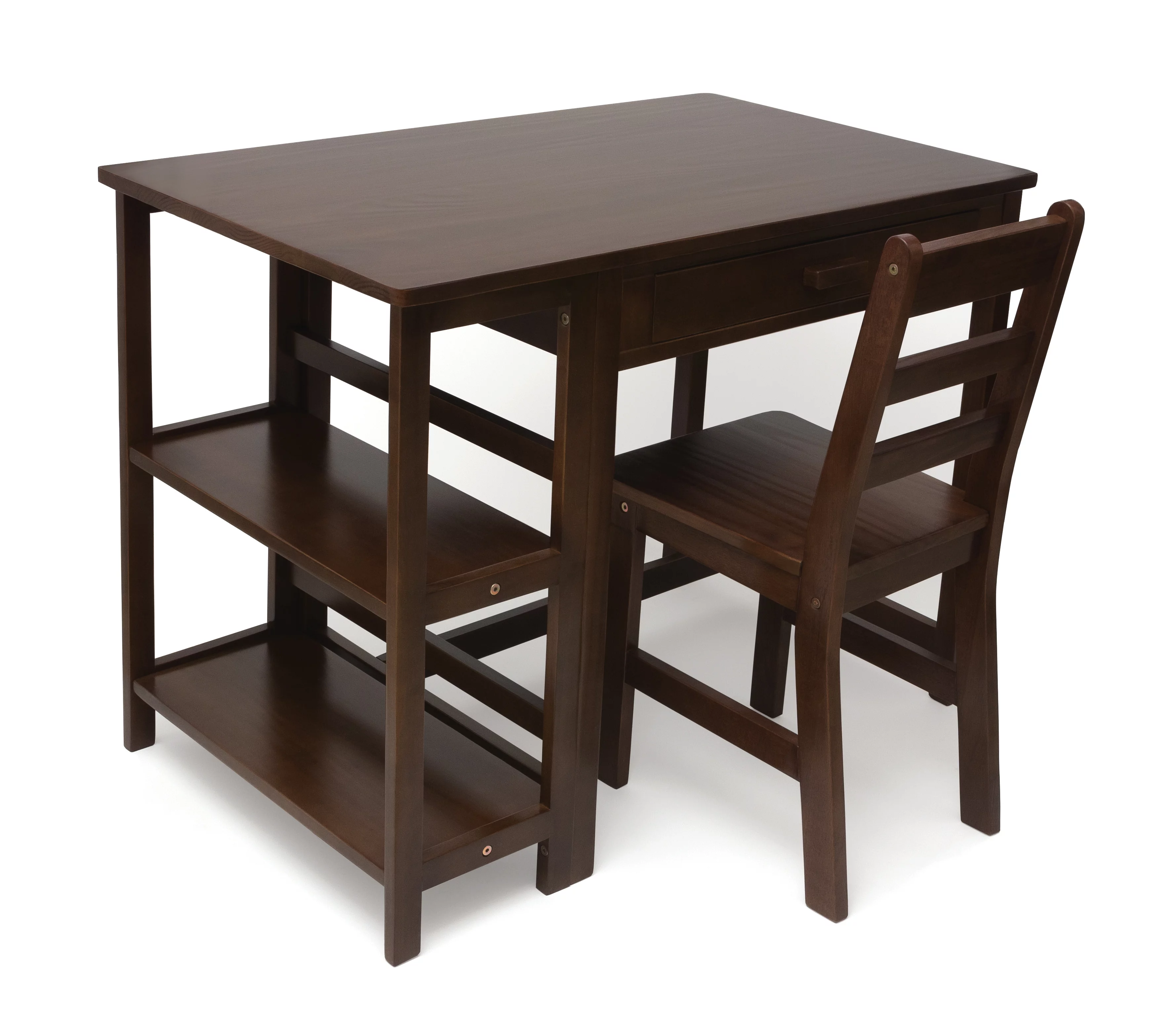 Kids Desk and Chair with Storage, Brown