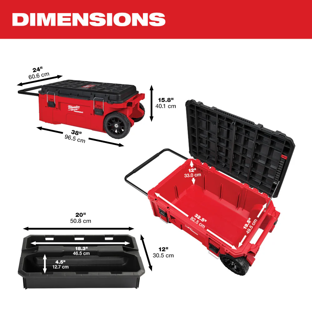 2026 Milwaukee 48-22-8428 PACKOUT Rolling Tool Chest w/ Dual Stack Top