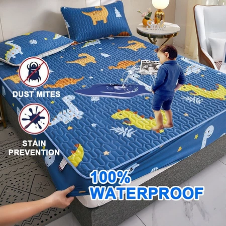 Waterproof Mattress Protector Cadar Singe/ Queen /King Elastic Fitted Bedsheet Mattress Cover