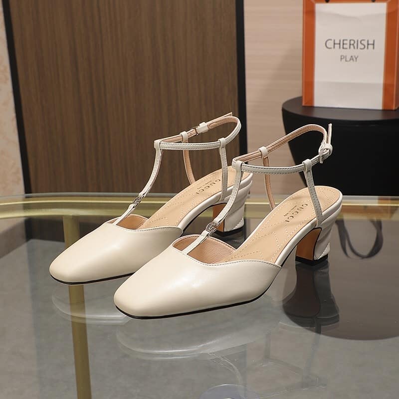 Gucci Women’S Petite Gg Slingback Pump ?White ?723446 Bko00 9049