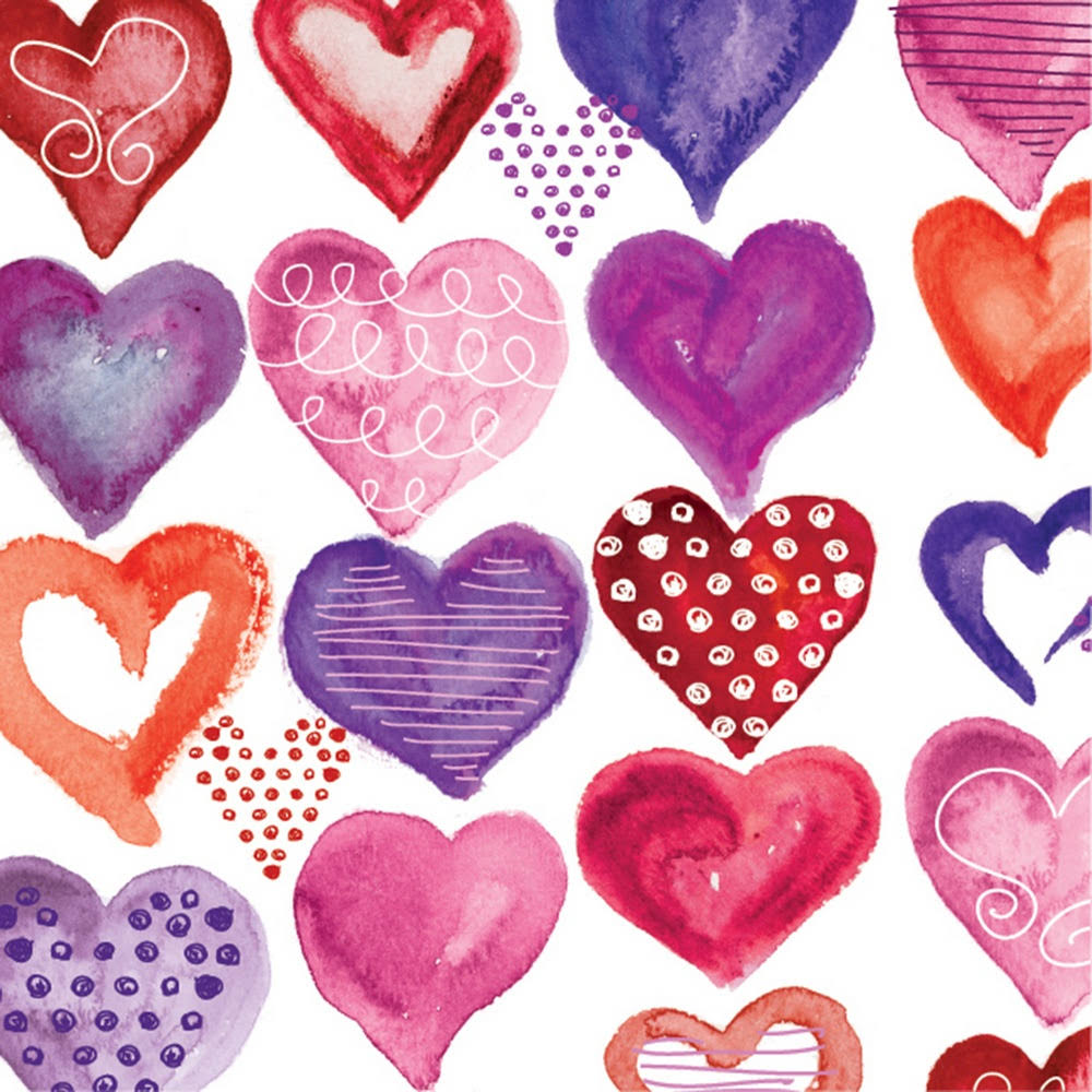 Jam Paper Industrial Size Wrapping Paper Rolls, Lovely Lovely Hearts, 1/2 Ream (1042.5 Sq. ft), Sing