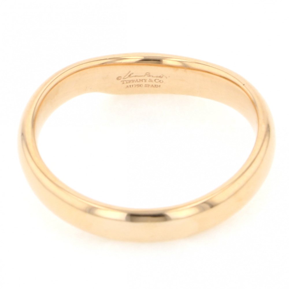 Tiffany & Co. Tiffany Pink Gold Open Heart Band Ring K18PG Ring Diamond