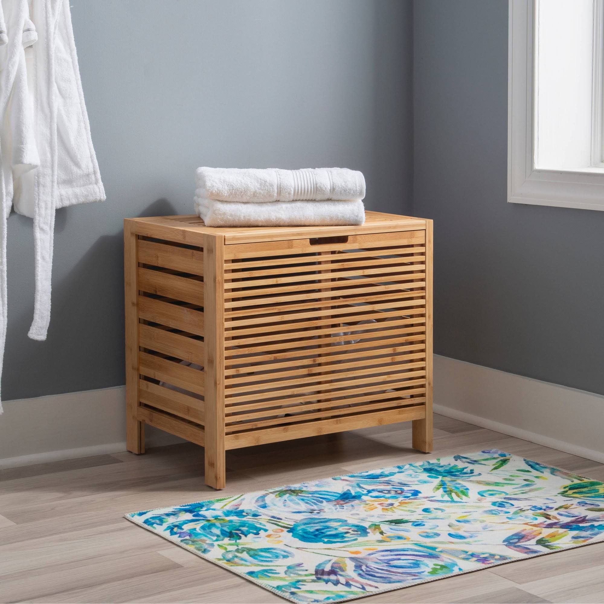 Linon Bracken Bamboo Hamper