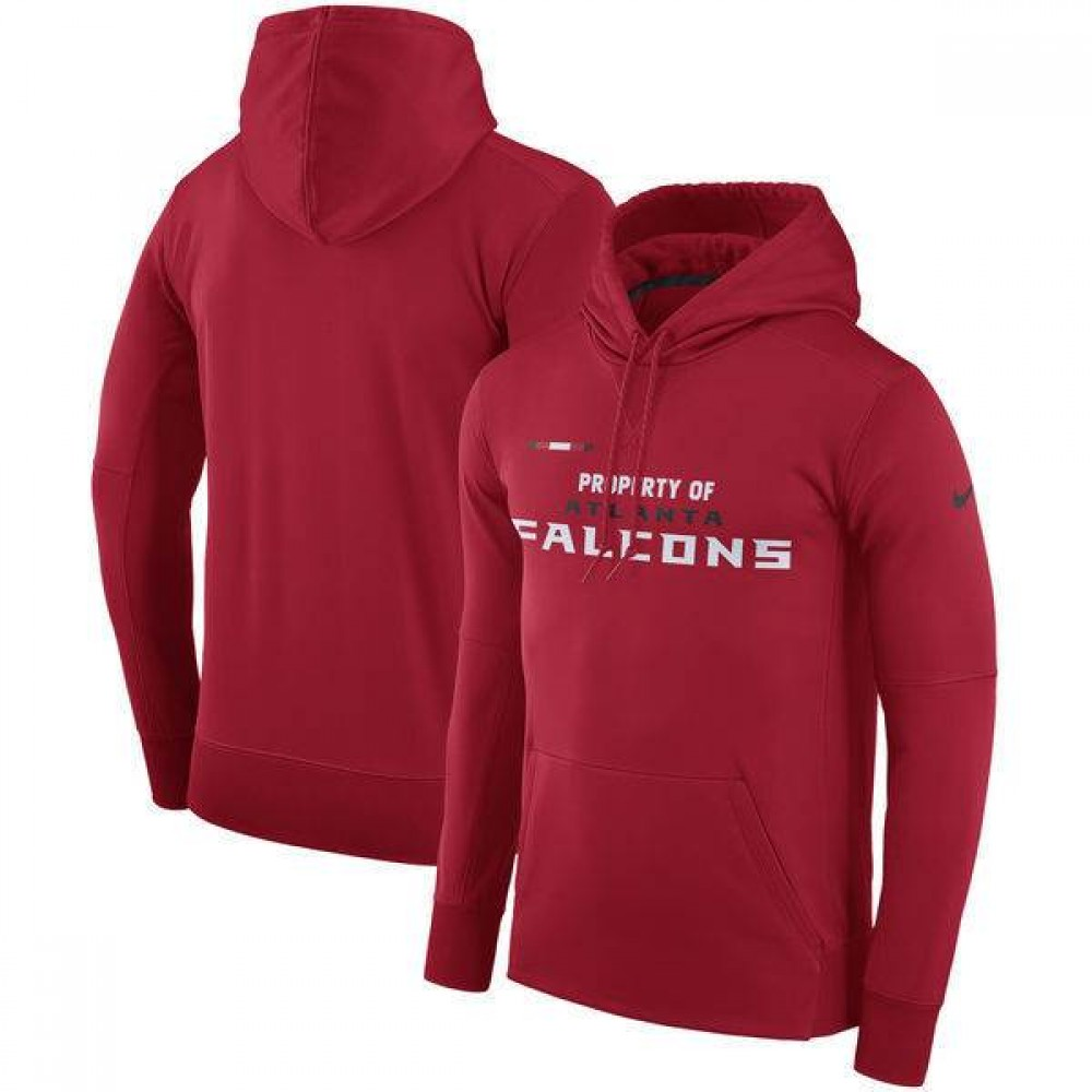 Men's Atlanta Falcons Red Club Therma NFL Pullover Hoodie