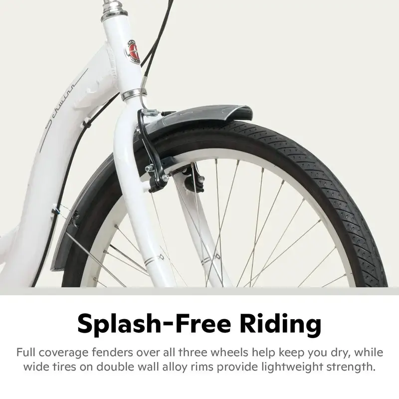 Schwinn Meridian Adult Tricycle – Three-Wheel Beach Cruiser Bike