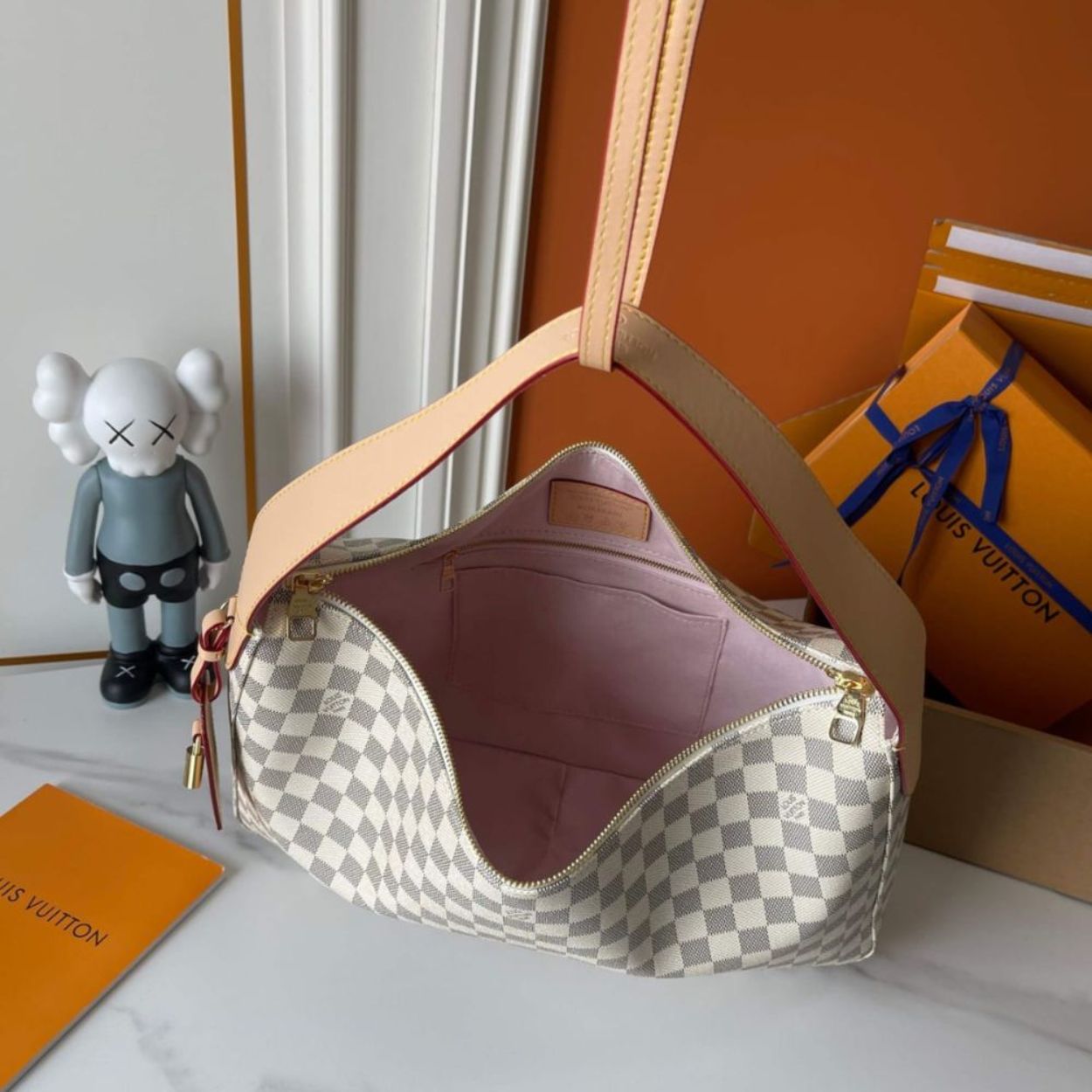 Louis Vuitton Slouchy MM Damier Azur 15.7 Inches N00126
