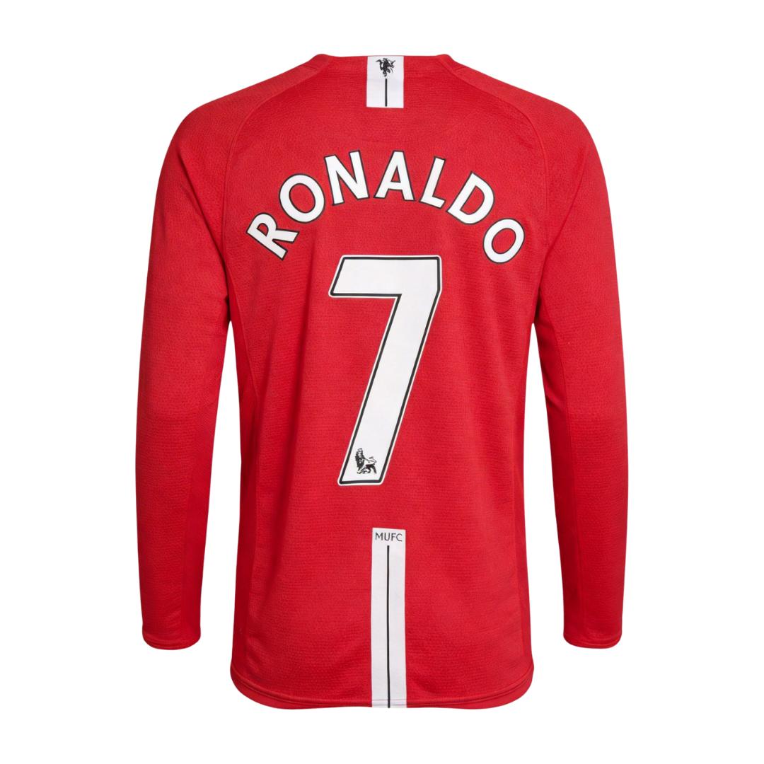 Retro Soccer Jersey RONALDO #7 Manchester United Home Long Sleeve 2007/08