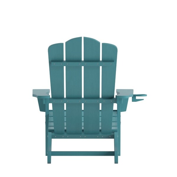 Commercial Grade AllWeather Adirondack Chair with Swiveling Cupholder