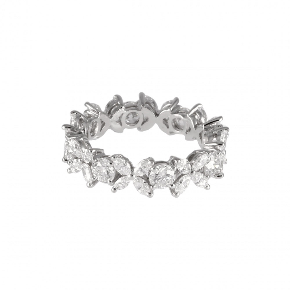 Tiffany & Co. Victoria Alternating Ring Platinum Diamond 60132857