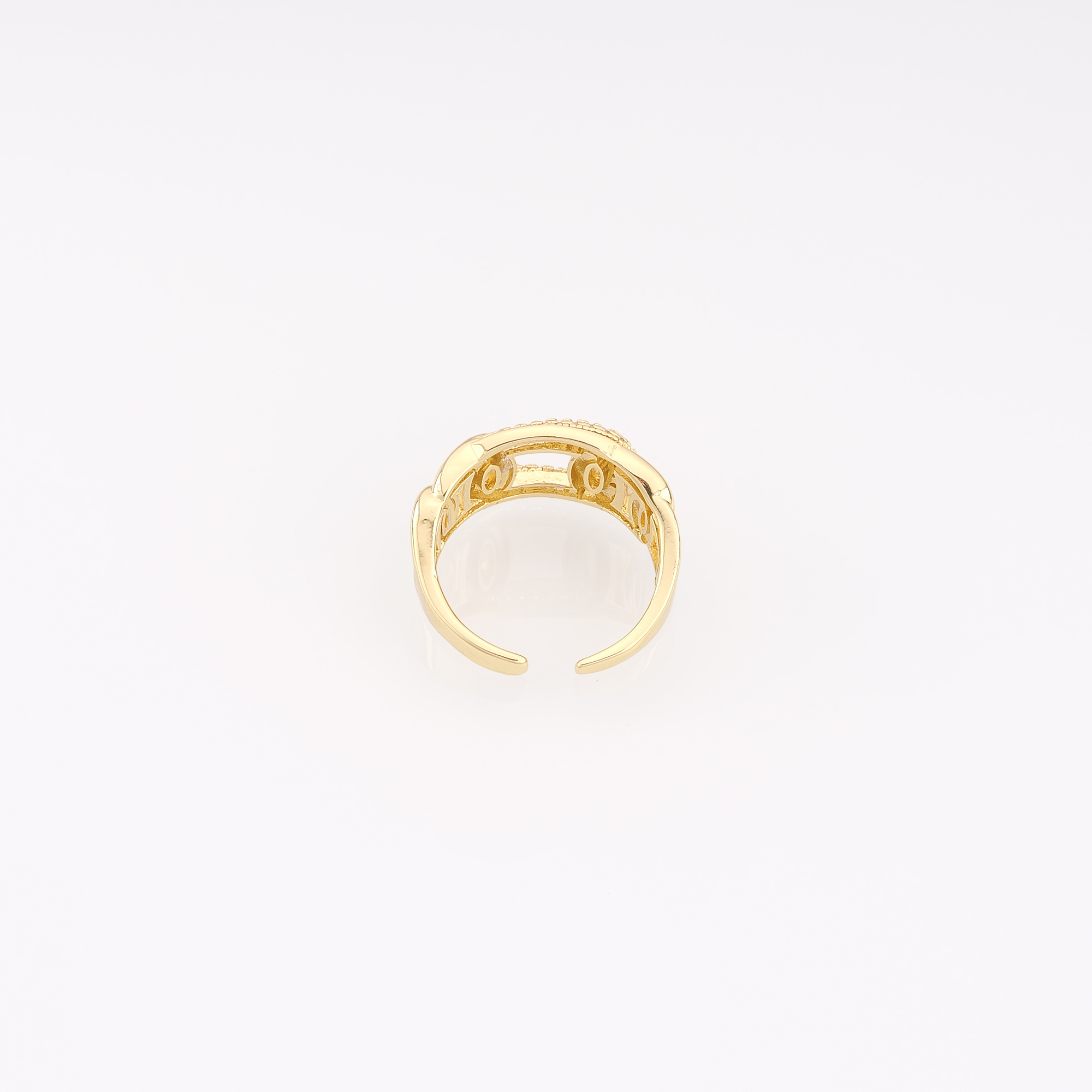 18K Gold Filled CZ Rings,Chain Ring,Stackable Ring,Adjustable Ring,Dainty Ring,Open Ring