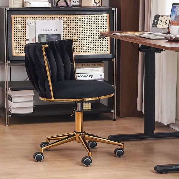Office Desk Chair,Upholstered Home Office Desk Chairs with Adjustable Swivel Wheels
