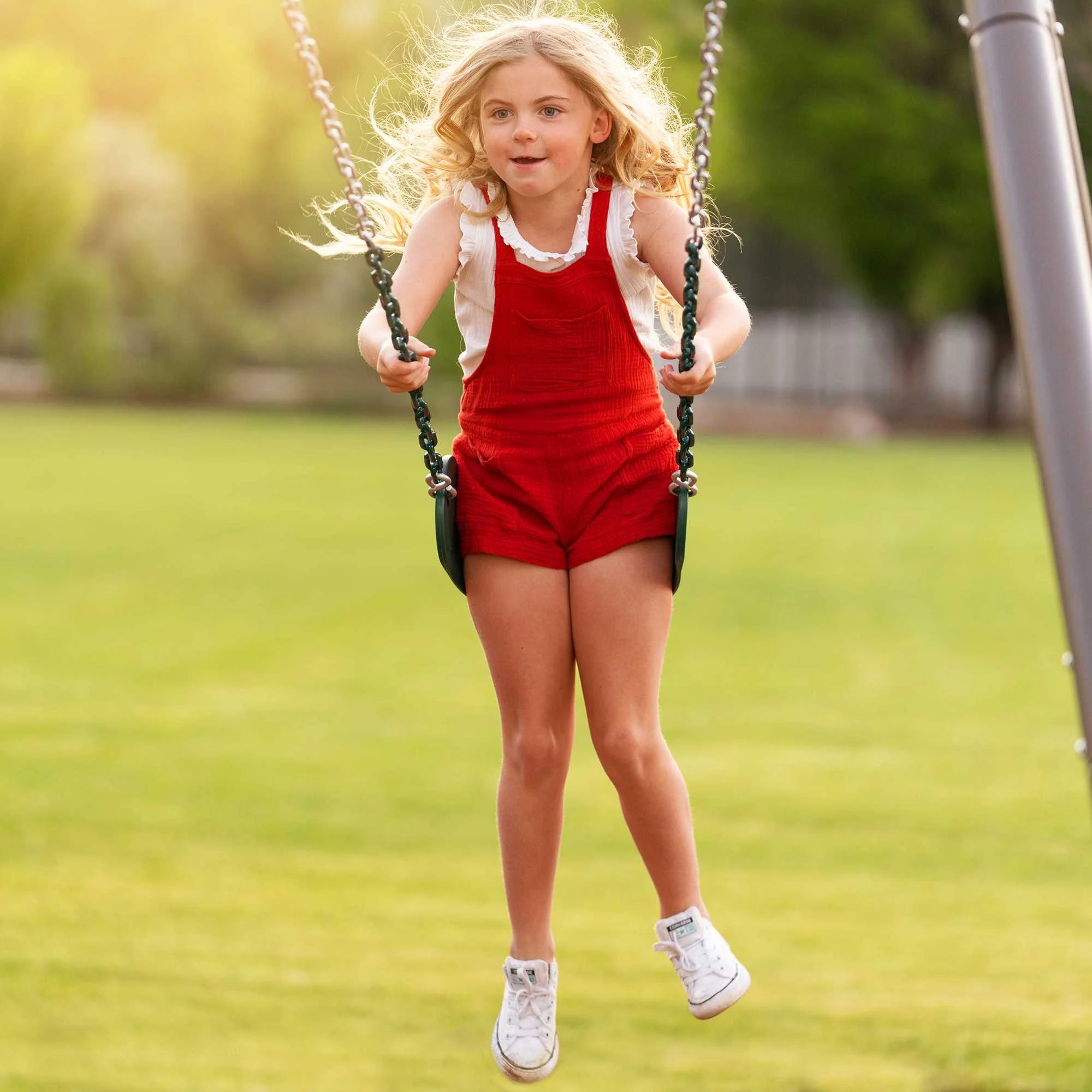 Lifetime Kids 7.3 ft. High x 11.25 ft. Long x 9.58 ft. Wide Metal Swing Set (90952)
