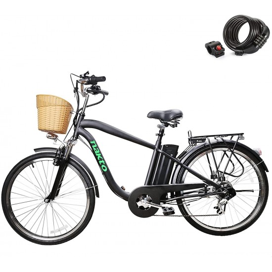 250W 6-Speed Gear Electric Bicycle with 36V10Ah Lithium Battery