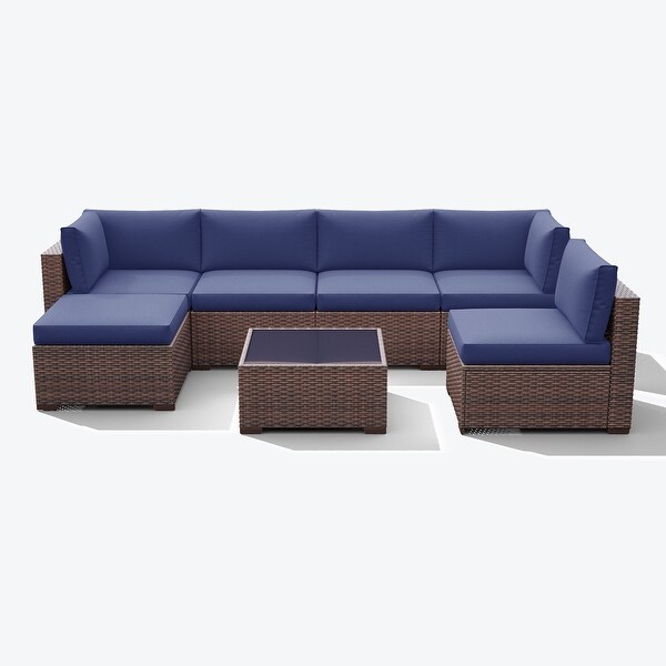 7piece Wicker Sectional Sofa Set