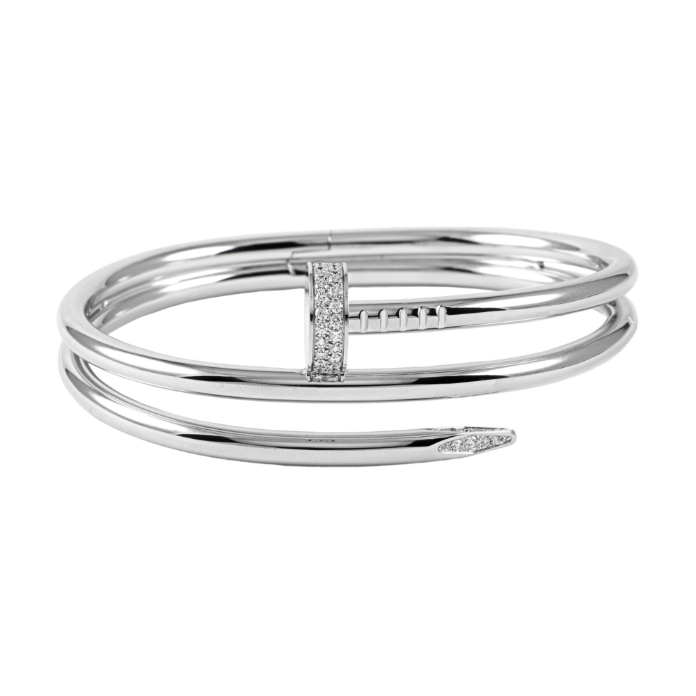 Cartier Juste un Clou Bracelet 18K White Gold Diamond N6708500