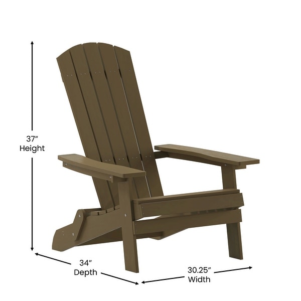 AllWeather Poly Resin Folding Adirondack Chair