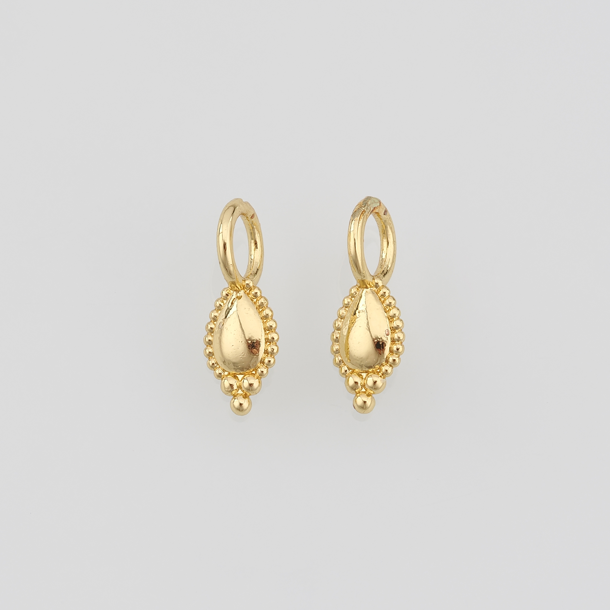 18K Gold Filled Geometric Pendant,Dainty Geometric Charm Earrings Necklace for DIY Jewelry Making Supply