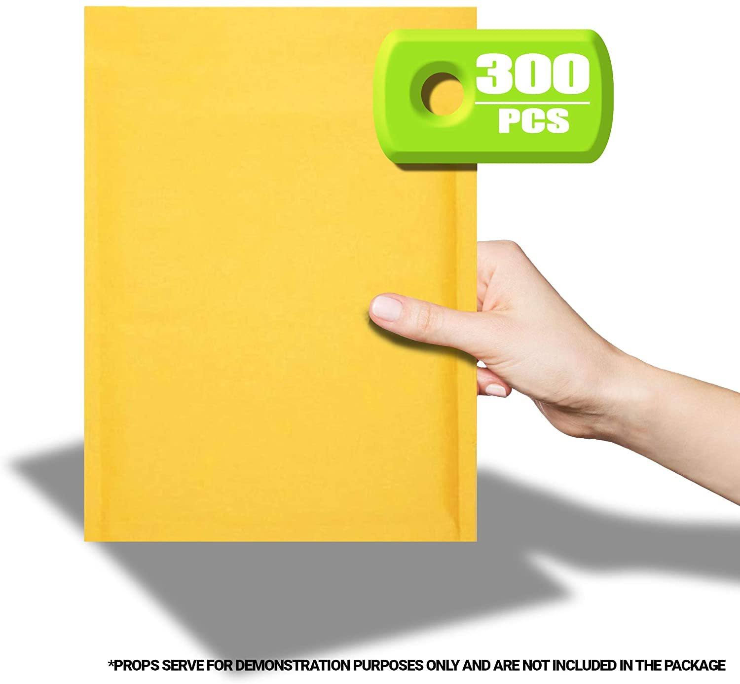 300 Pack Kraft Self Seal Bubble Mailers Padded Envelopes 10.5x22 x 15x22