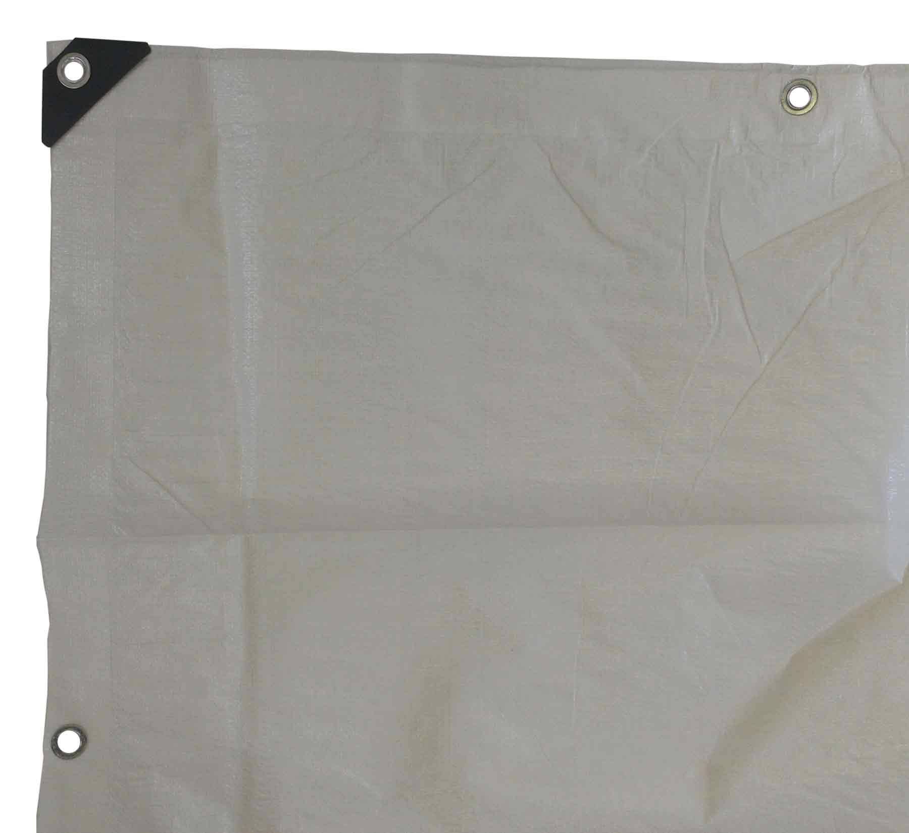 Kotap 20-ft x 40-ft Heavy-Duty 12 by 12 Cross Weave 8-mil White Poly Tarp Item Trw-2040
