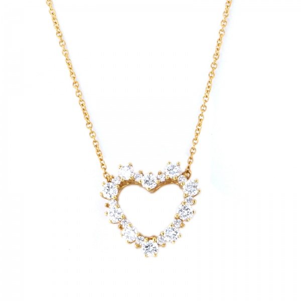 Tiffany & Co. Tiffany Yellow Gold Sentimental K18YG Necklace Diamond