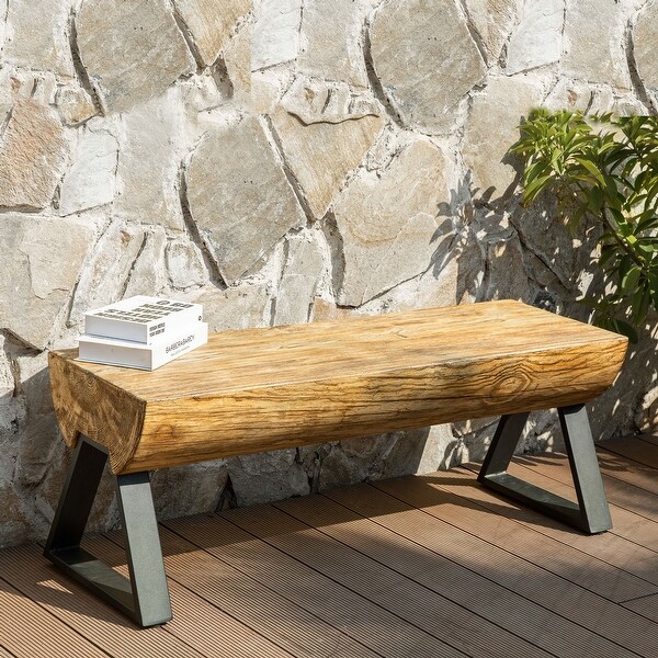 Outdoor Tree Trunk Style Garden Bench