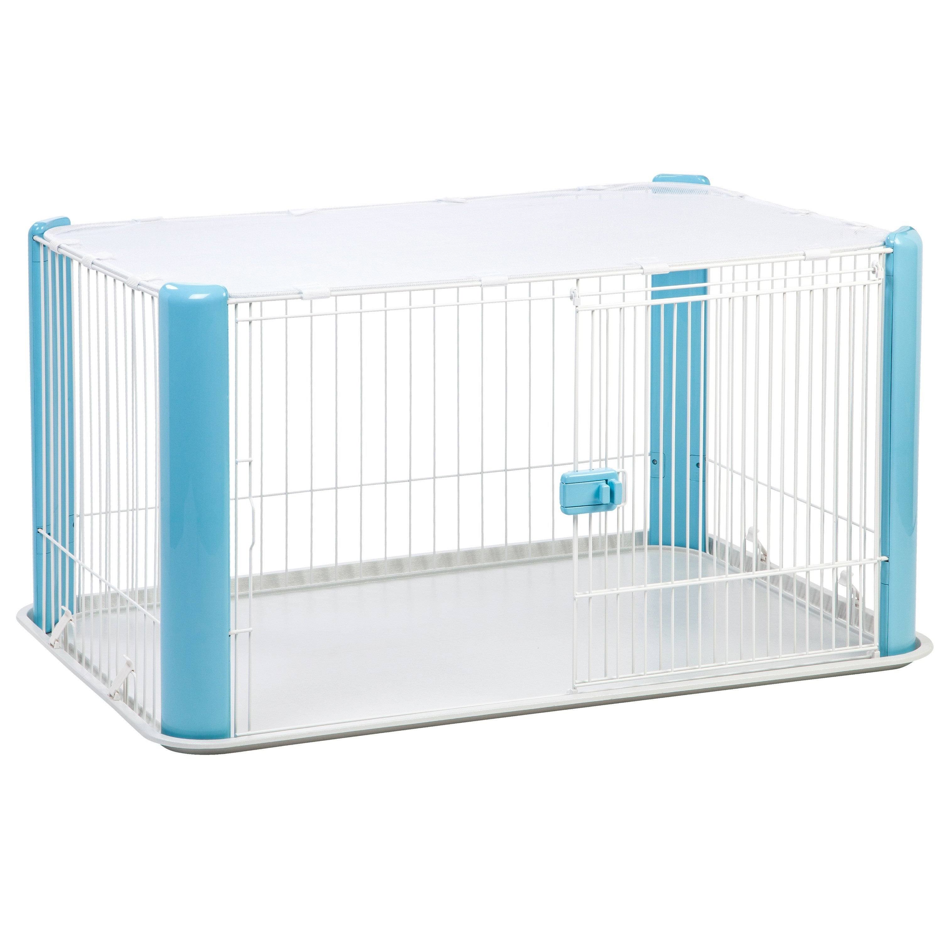 Iris Large Wire Pet Play Pen with Roof Green