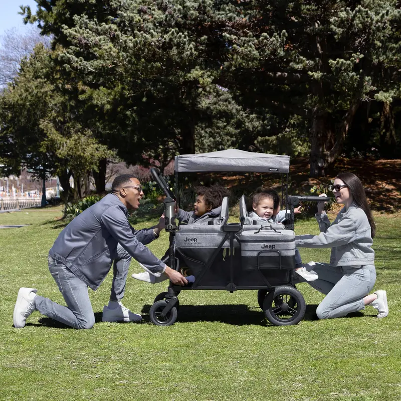 Wrangler Deluxe 4-Seat Stroller Wagon – All-Terrain Pushcart