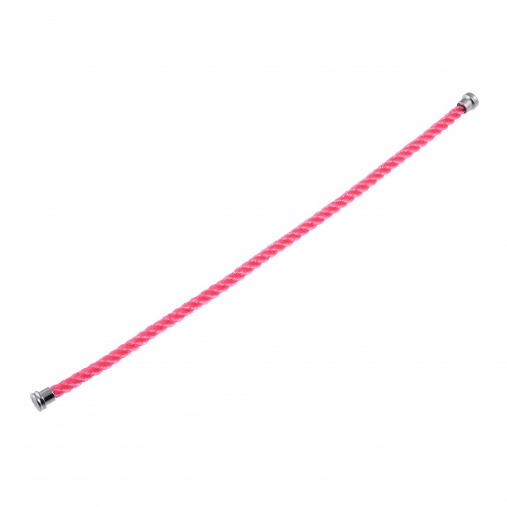 FRED Cable Mm Textile Neon Pink Size 14 Stainless Bracelet Stainless Steel 6B0344