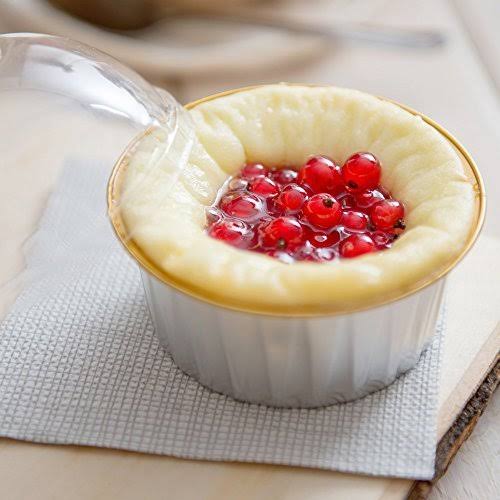 Foil Baking Cup 4.2 Ounces with Lid Inner Gold 100 Count Box