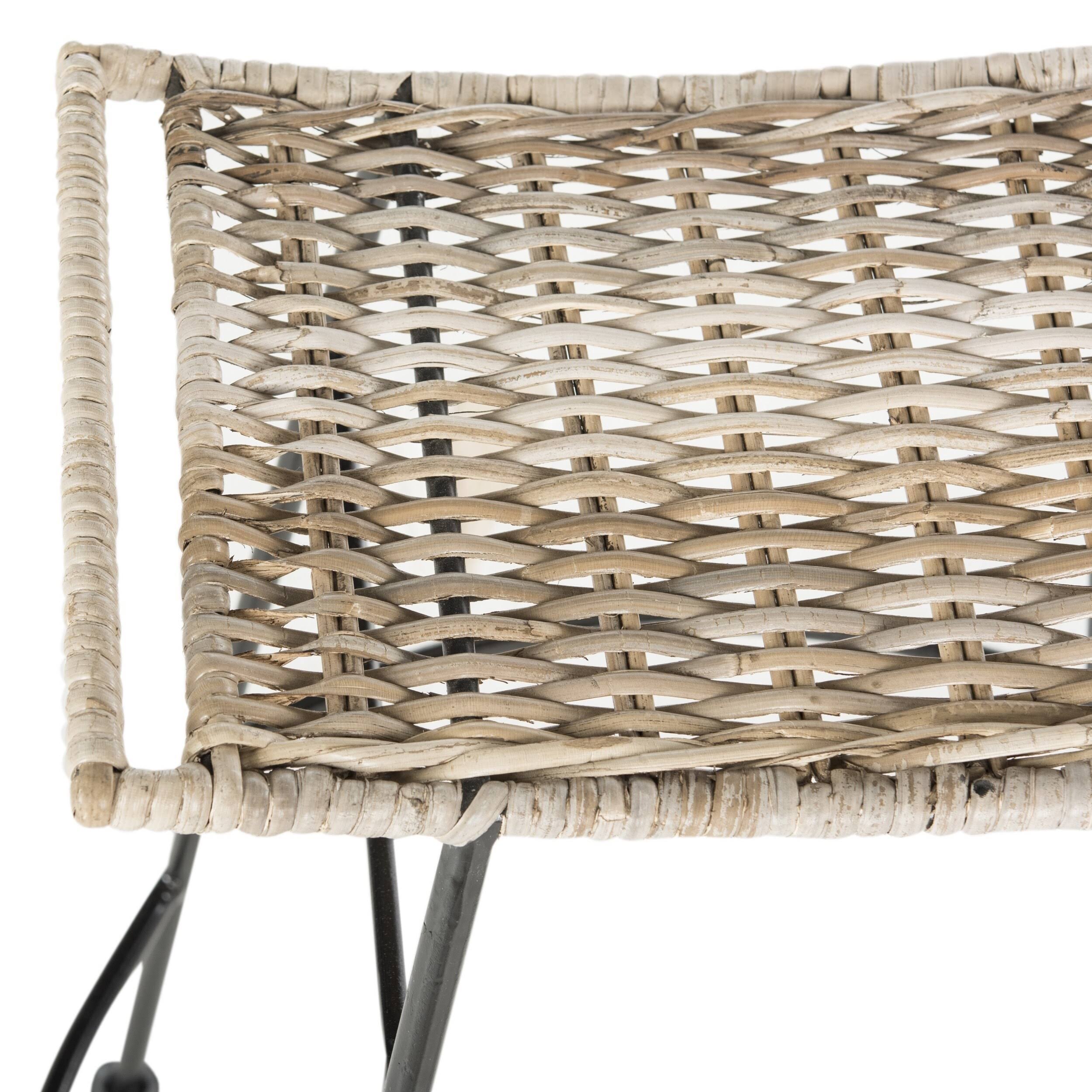Safavieh Atara Rattan Seat Counter Stool (Set of 2)