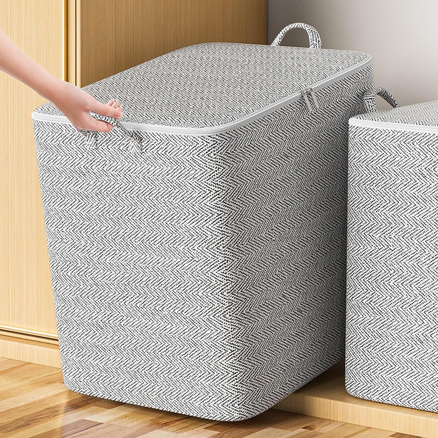 New portable non-woven zipper storage bag