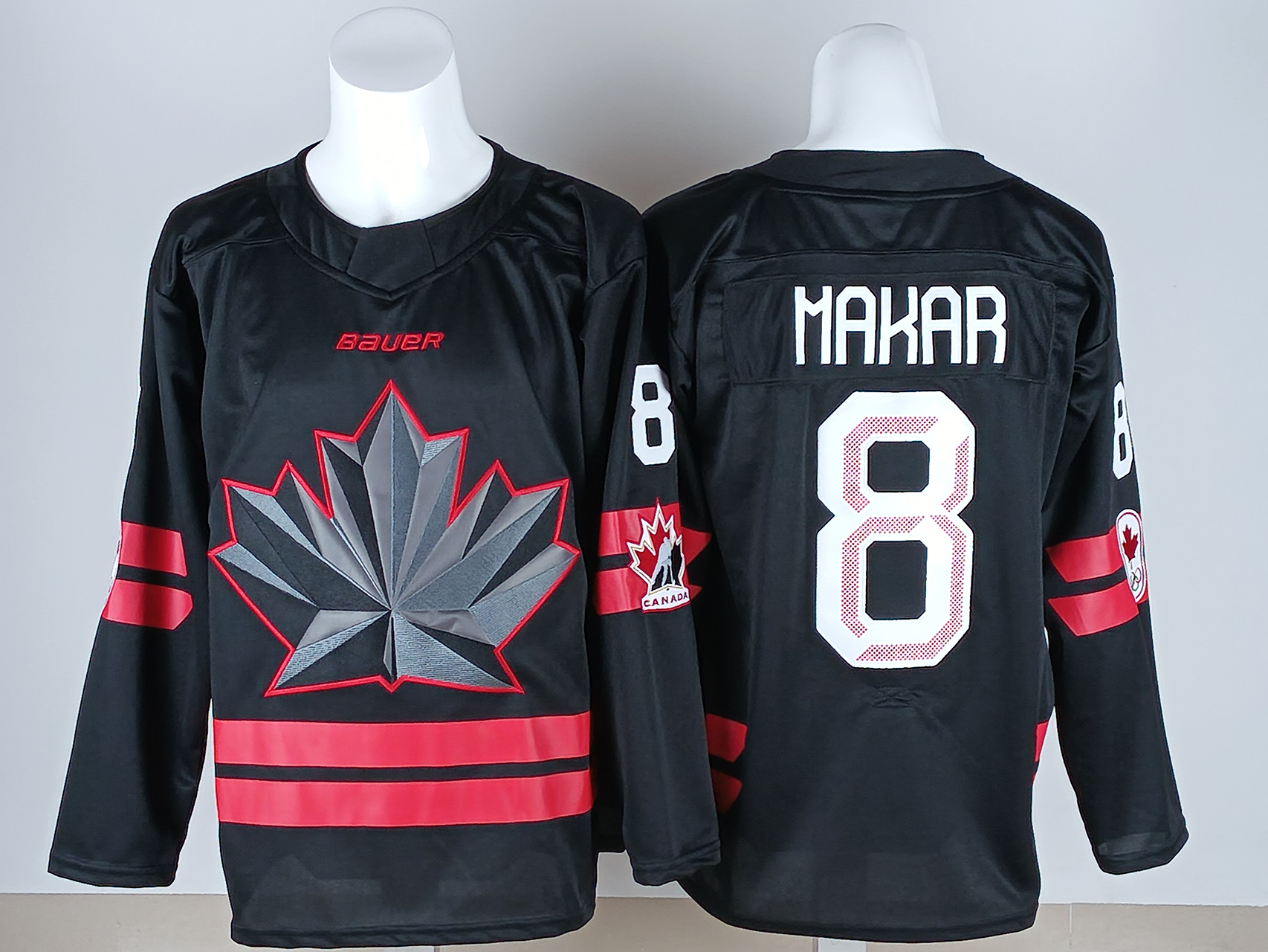 Men's Canada Hockey Cale Makar #8 Black 2026 Winter Olympics Jersey