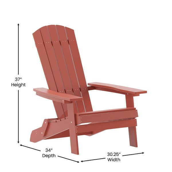 AllWeather Poly Resin Folding Adirondack Chair