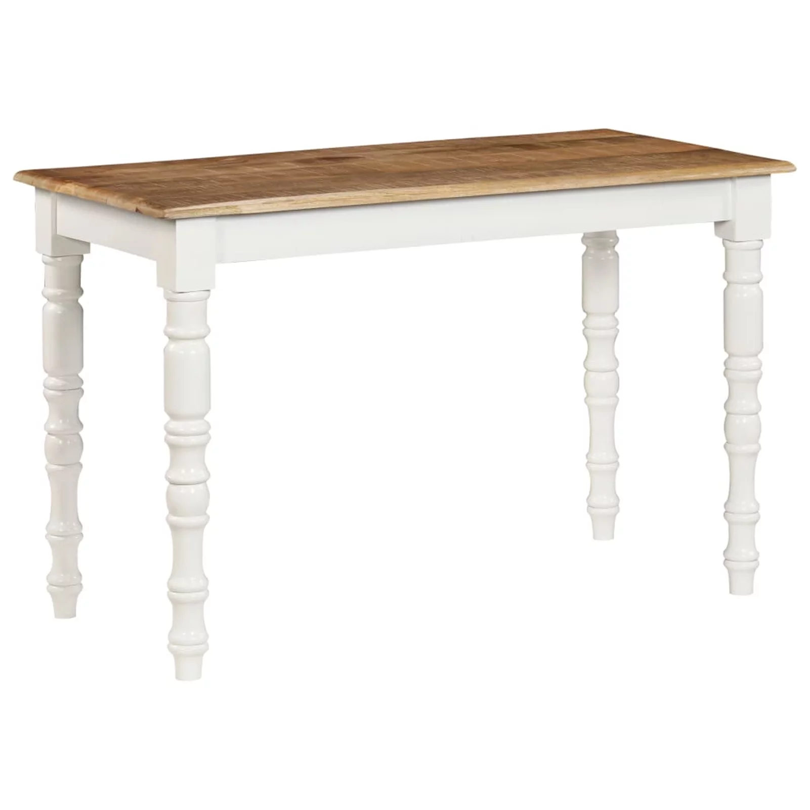 Anself Wooden Dining Table Mango Wood Dinner Table for Kitchen, Dining Room, Home Furniture 47.2 x 23.6 x 29.9 Inches (L x W x H)