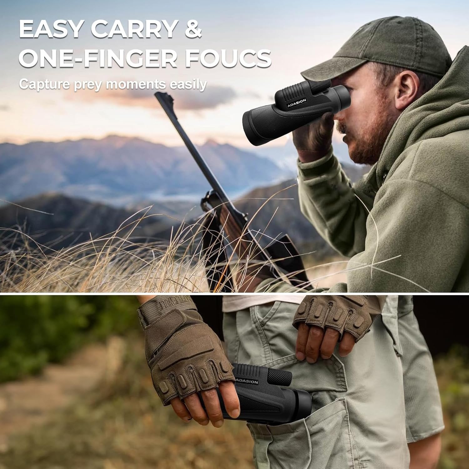 15×56 HD Monocular Telescope High Powered for Adults with Smartphone Adapter, High Powered Monocular Scope with Clear Low Light Vision for Star Watching, Bird Watching, Hiking, Concert