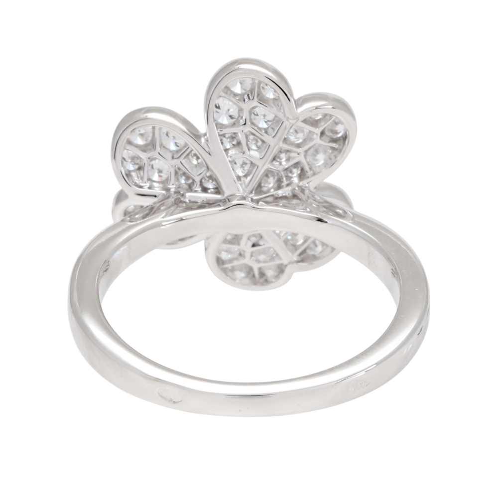 Van Cleef & Arpels Frivole 1 Flower Ring 18K White Gold Diamond VCARD31600