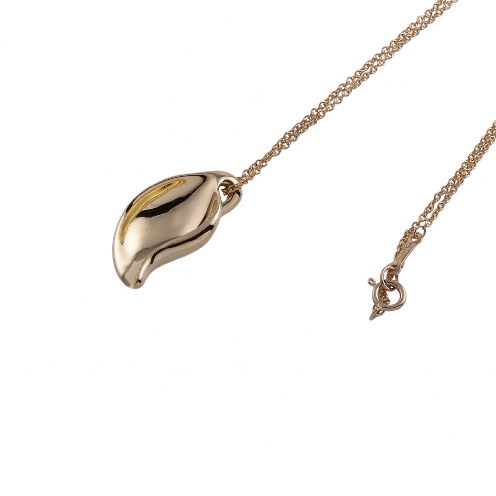 Tiffany & Co. Elsa Peretti Leaf Necklace 18K Yellow Gold