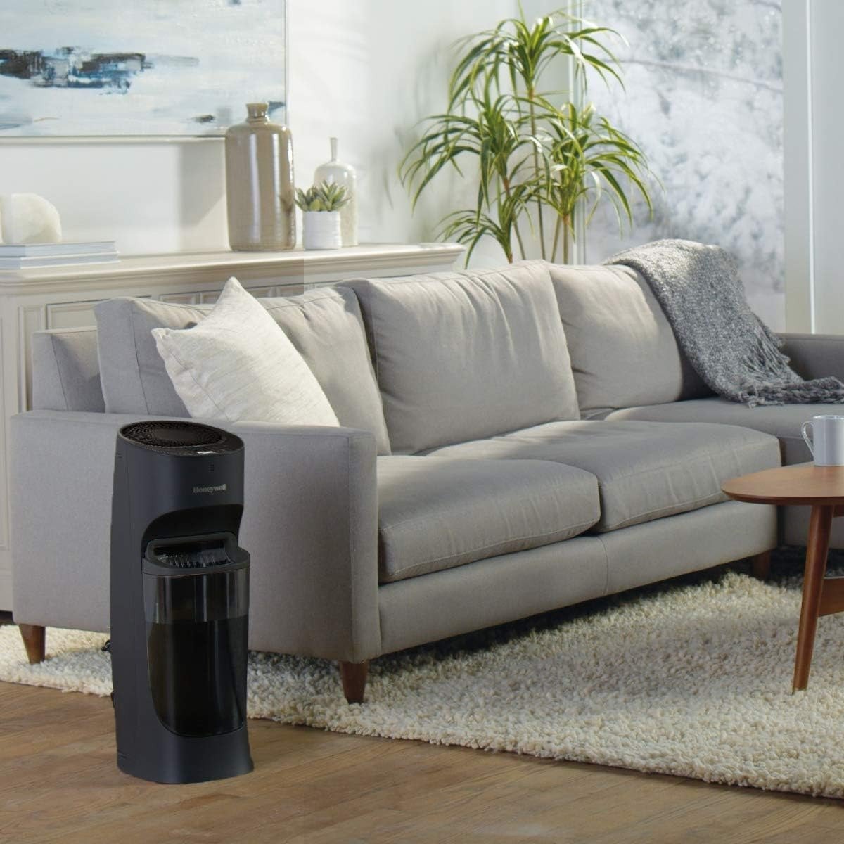 6.4L Digital Humidistat Tower Humidifier Evaporative Cool Mist for Large Room Black
