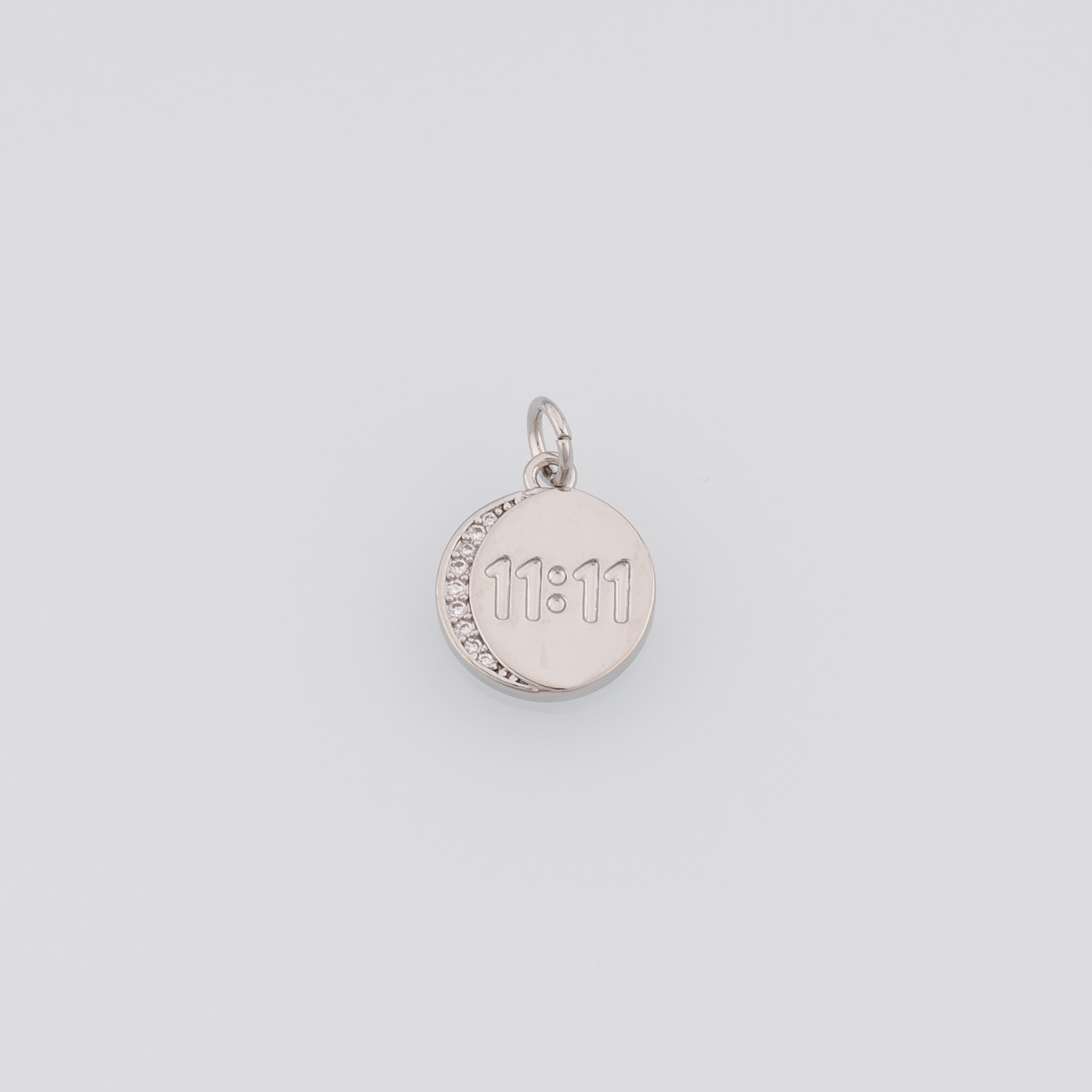 18K Gold Filled 11:11 Pendant,CZ Micro Pave Angel Number 11:11 Charm Earrings Necklace for DIY Jewelry Making Supply