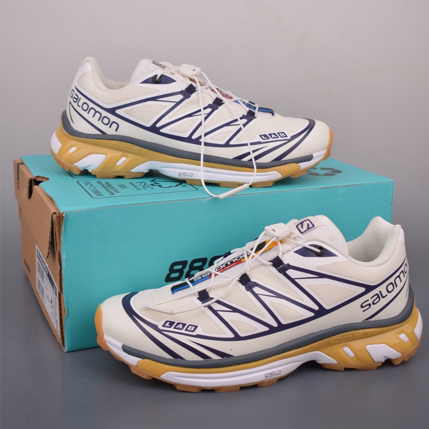 Salomon XT-6 ADV Beige Purple Yellow L41454600