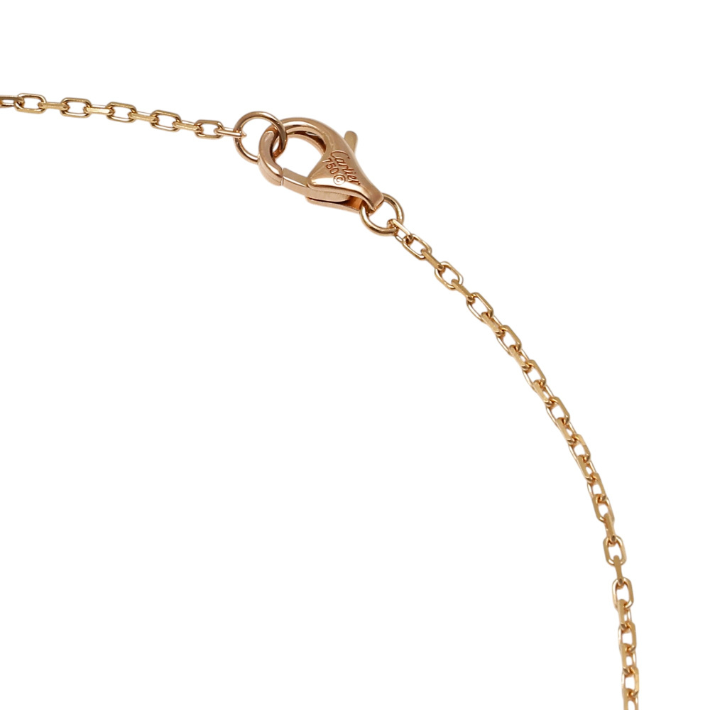Cartier C Do Logo Double C Necklace 18K Rose Gold Diamond B7219200